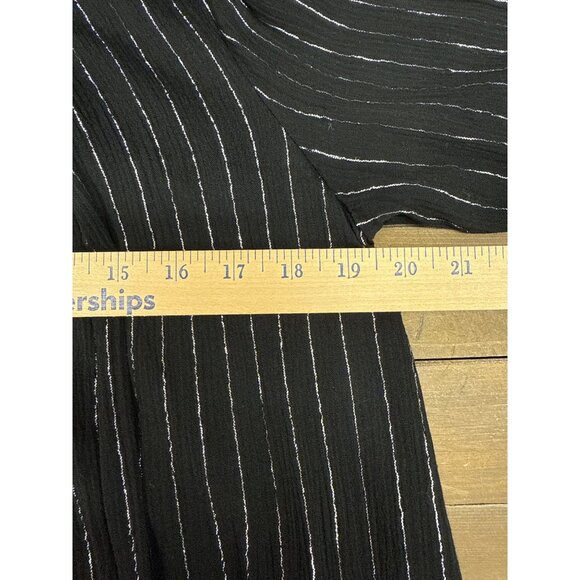 Chelsea & Violet Black & Metallic Swing Dress Medium - Picture 8 of 10